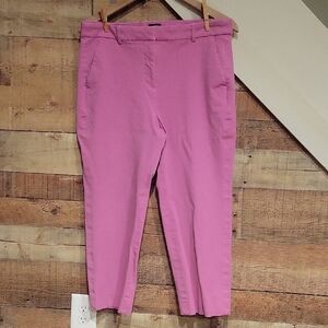 J. Crew Factory Ankle Pants in Bright Pink